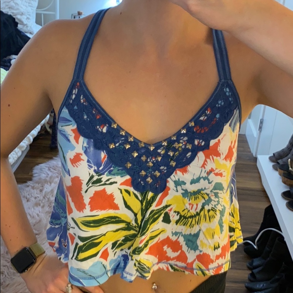 Studded floral top